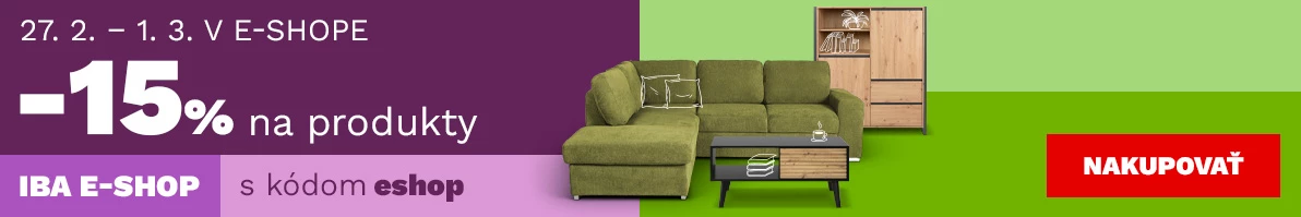 15 % na produkty jen v e-shopu 27.2. - 1.3.2026
