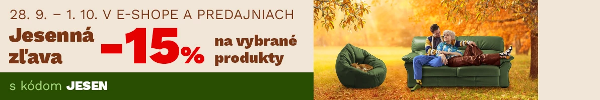 PODZIMNÍ SLEVA 15 % na vybrané produkty 28.9. - 1.10. 2026