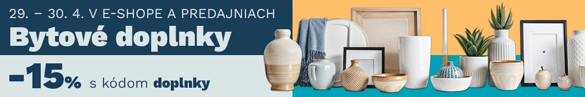 15 % na bytové doplňky 29-30-4-2026