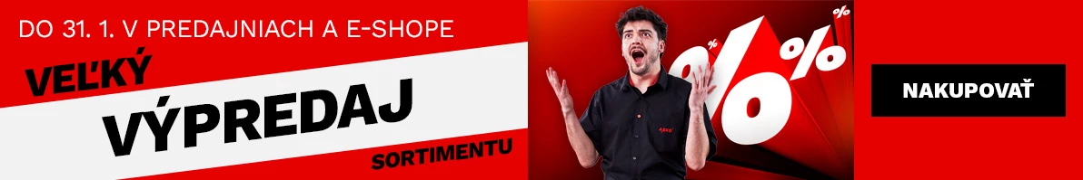 Velký výprodej sortimentu 17.11.2025 - 31.1. 2026