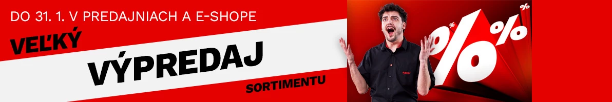 Velký výprodej sortimentu 17.11.2025 - 31.1. 2026