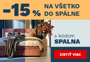 15 % na vše do ložnice 12-14-10-2026