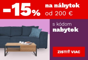 15 % nábytek nad 6000,- 200€ 14-16-12-2025