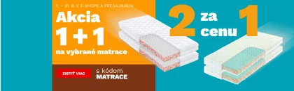 Matrace 1+1 zdarma 1-31-8-2026