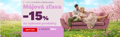 Májová sleva 15% na vybrané produkty 1-4-5-2026