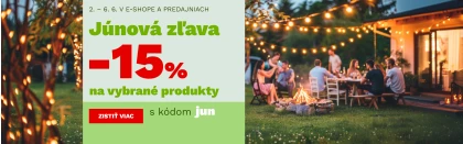 ČERVNOVÁ SLEVA 15 % na vybrané produkty 2-6-6-2025