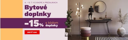 15 % na bytové doplňky 4.-6.7.2025