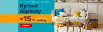 15 % na bytové doplňky 5-10-5-2025