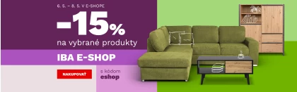 15% na produkty pouze v e-shopu 6-8-5-2025