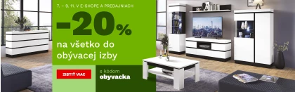 20 % na vše do obýváku 7-9-11-2025