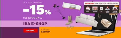 15 % na produkty jen v e-shopu 13-15-9-2026