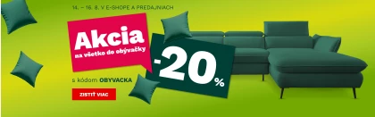 20 % na vše do obýváku 14-16-8-2026