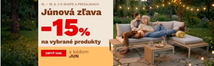 Červnová sleva 15 % na vybrané produkty 15-18-6-2026