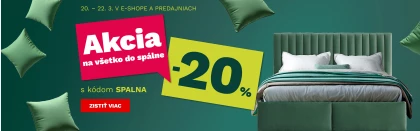 20% na vše do ložnice 20-22-3-2026