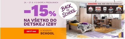 15 % sleva na vše do dětského pokoje 24-27-8-2026