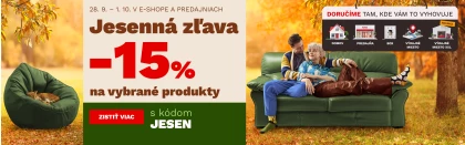 PODZIMNÍ SLEVA 15 % na vybrané produkty 28.9. - 1.10. 2026