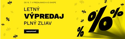 Letní VÝPRODEJ plný slev 1.6. - 15.7.2026