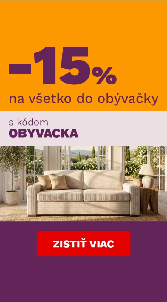 15 % na vše do obýváku 1-4-6-2026