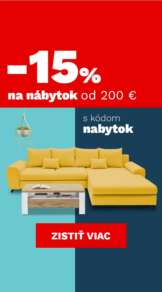 15 % nábytek nad 6000,- 200€ 2-4-3-2026