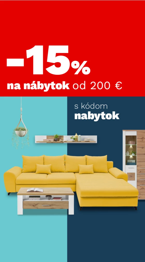 15 % nábytek nad 6000,- 200€ 2-4-3-2026