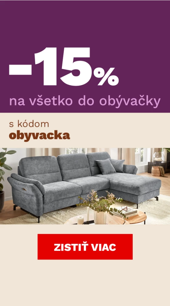 15 % na vše do obýváku 2-5-2-2026