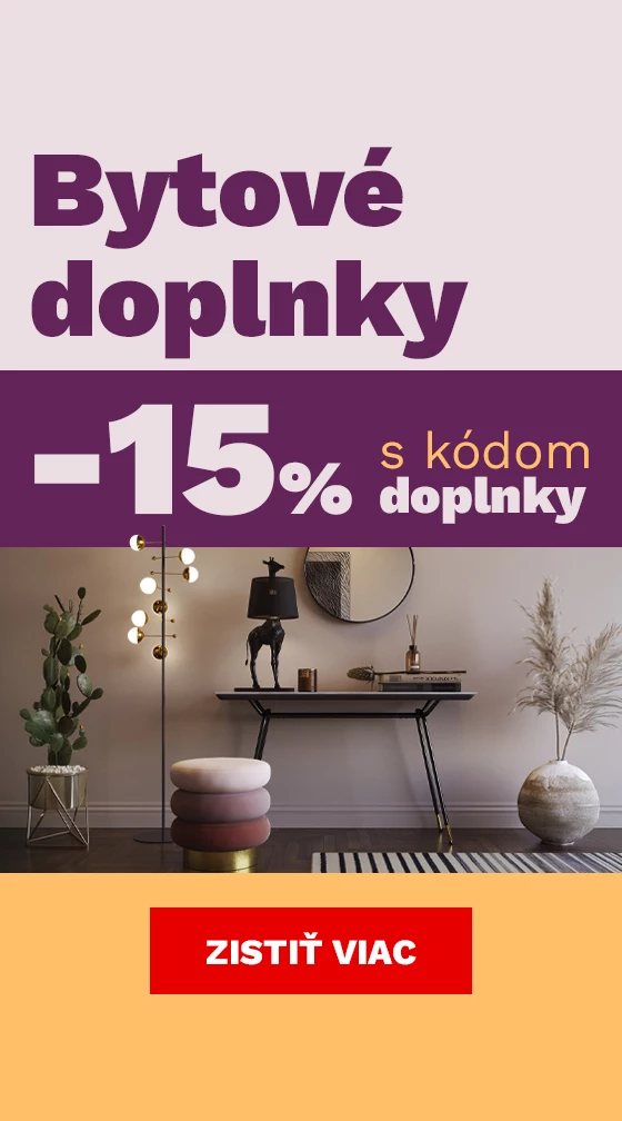 15 % na bytové doplňky 4.-6.7.2025