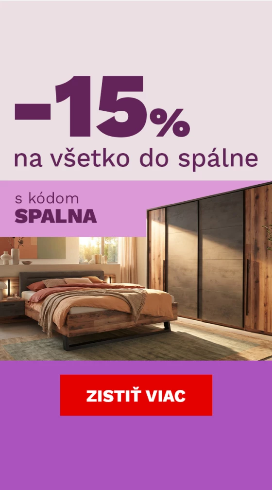 15 % na vše do ložnice 6-9-7-2026
