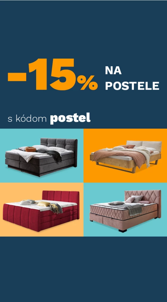 15 % na postele 8-10-2-2026