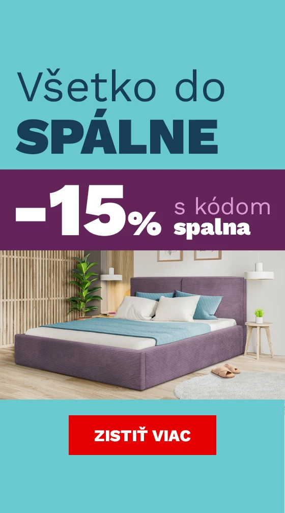15% na VŠE v místnosti LOŽNICE 9.-12.6.2025