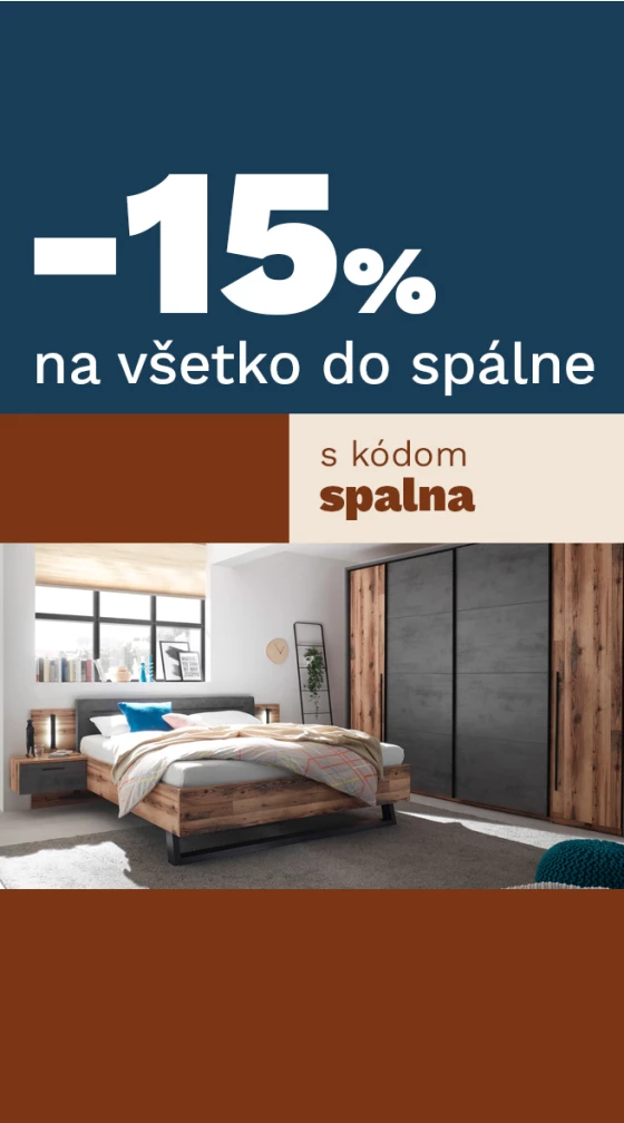15 % na vše do ložnice 11-13-1-2026