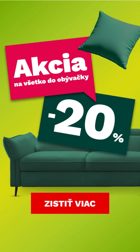 20 % na vše do obýváku 14-16-8-2026