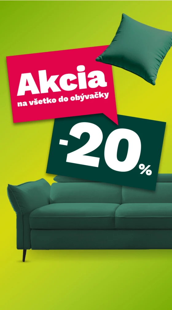 20 % na vše do obýváku 14-16-8-2026