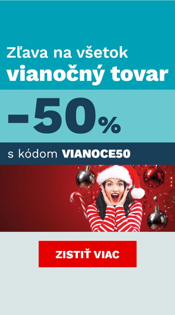 50 % na veškeré vánoční zboží 15.-26.12.2025