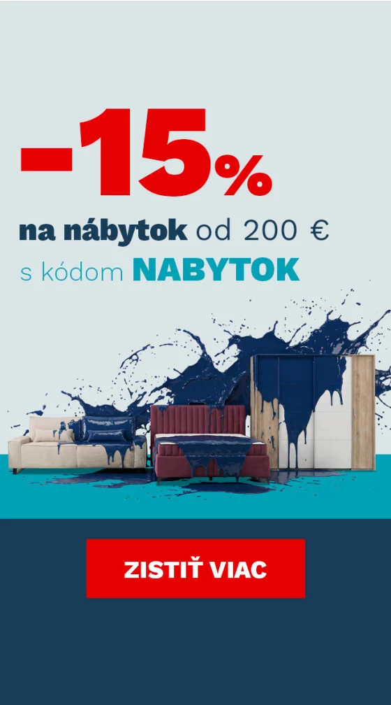 15 % nábytek nad 6000,- 200€ 18-21-5-2026