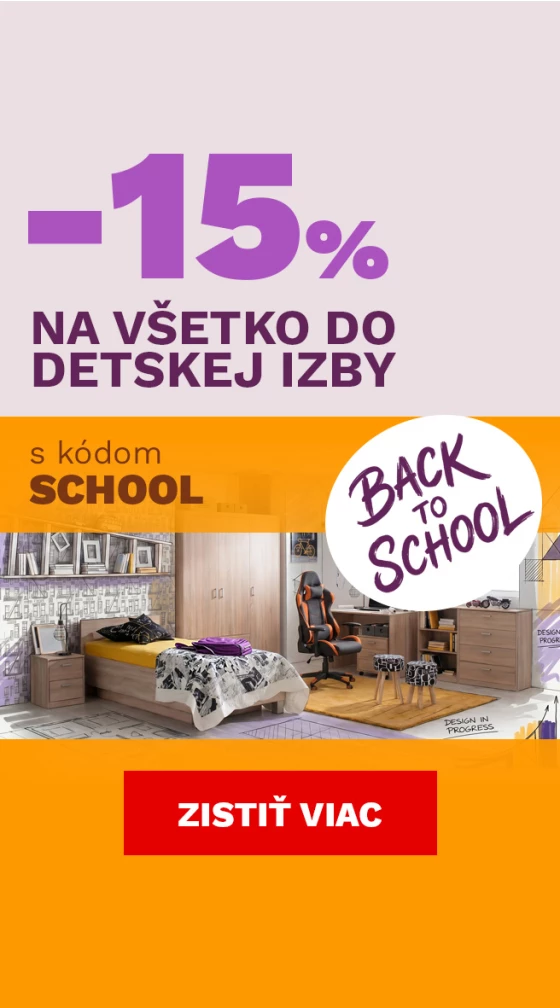15 % sleva na vše do dětského pokoje 24-27-8-2026