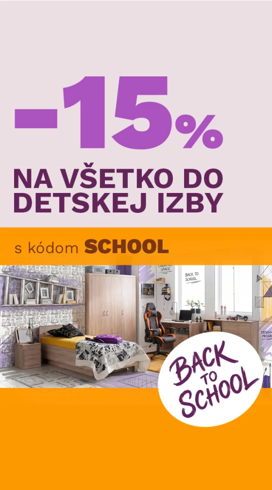 15 % sleva na vše do dětského pokoje 24-27-8-2026