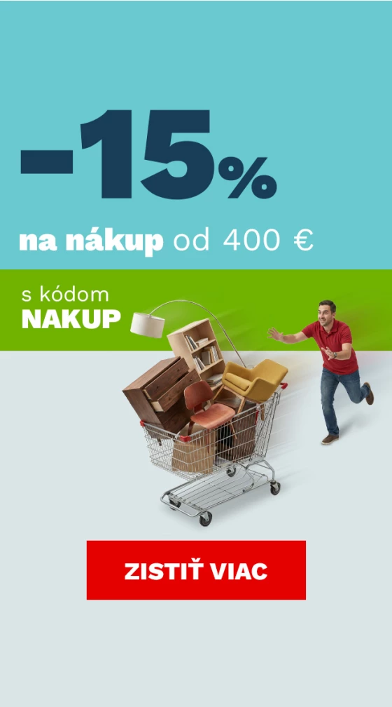 15 % na nákup od 400€ 25-28-5-2026