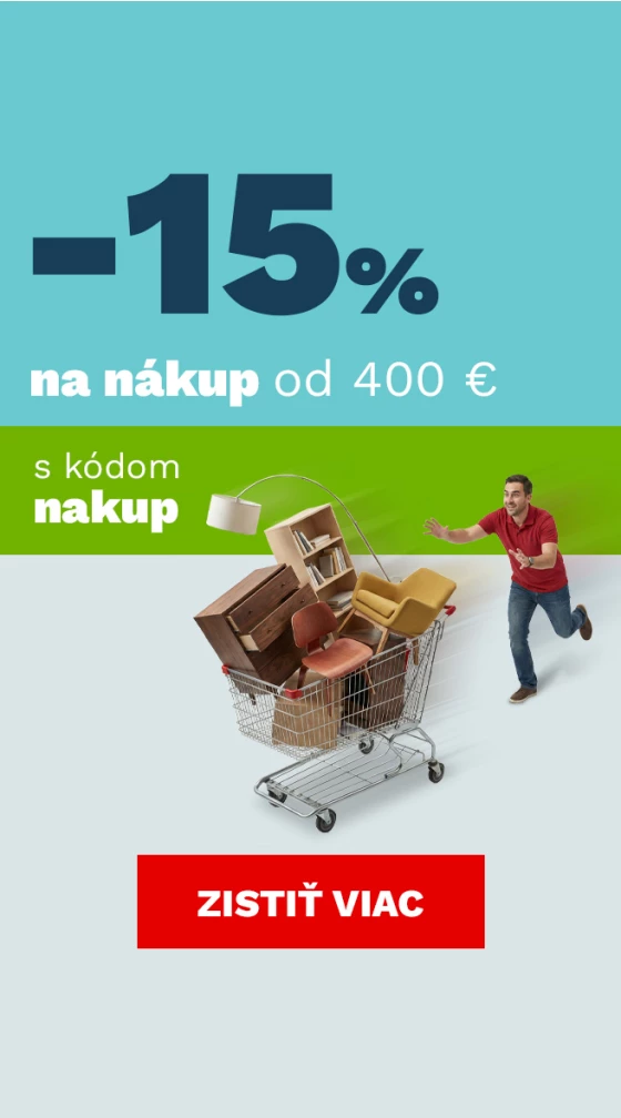 15 % na nákup od 10 000,- 30.3. - 2.4.2026