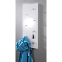 Vešiakový panel Edmond, biely lesk