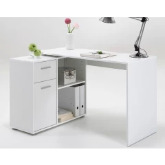 Písací stôl s regálom Albrecht, biely