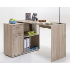Písací stôl s regálom Albrecht, dub sonoma