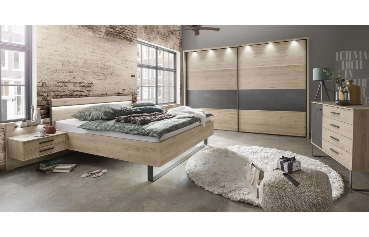 Komoda so zásuvkami Brüssel 120 cm, kamenný dub/šedá 2