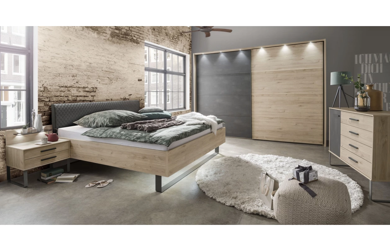 Komoda so zásuvkami Brüssel 120 cm, kamenný dub/šedá 3