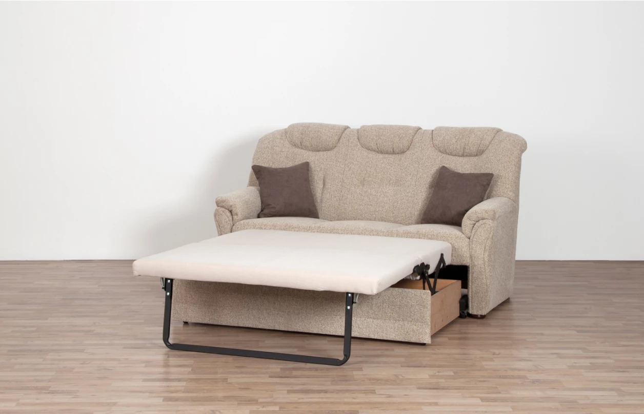 Rohová sedacia súprava Linz, hnedá látka v optike kože, bez rozkladu 3