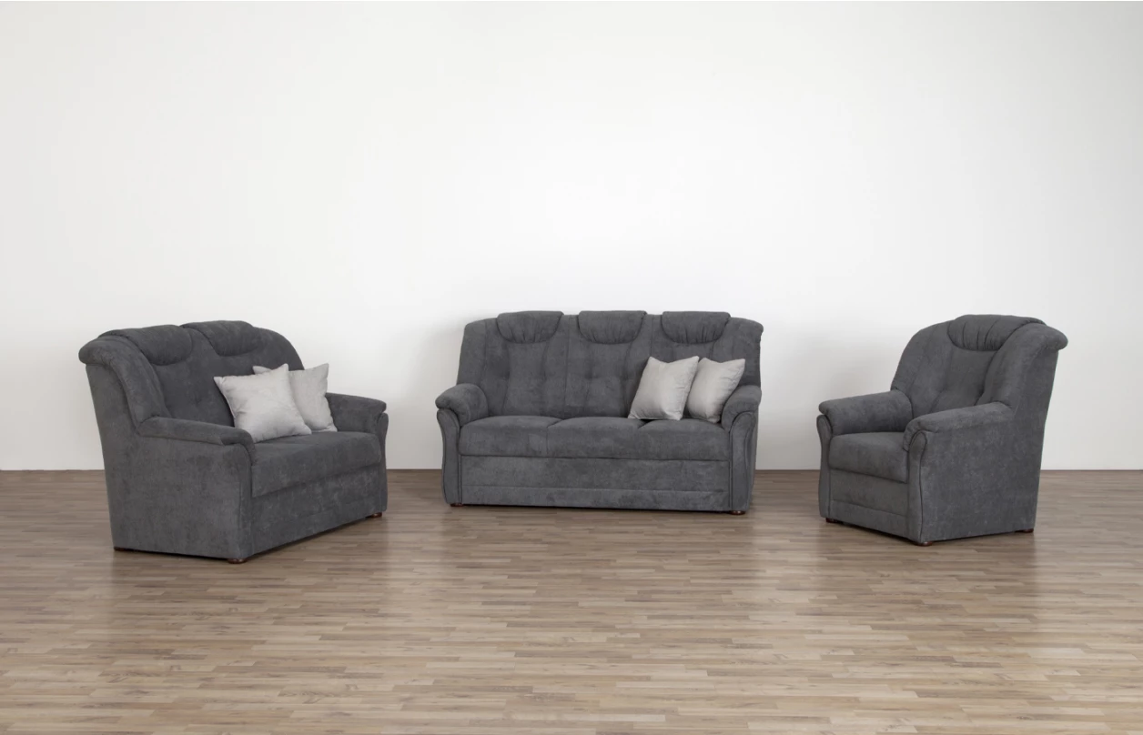 Rohová sedacia súprava Linz, hnedá látka v optike kože, bez rozkladu 5