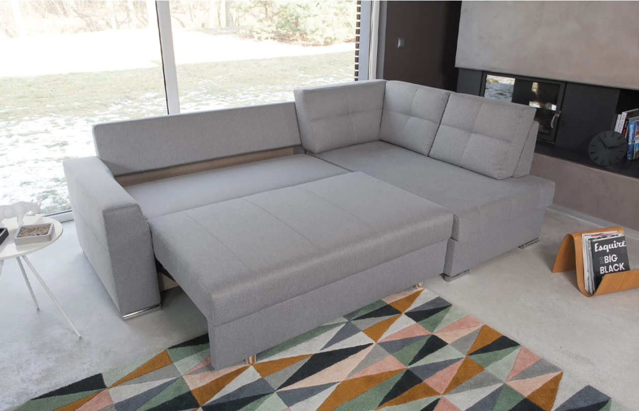 Rohová sedacia súprava Stilo, béžová látka, pravý roh 2