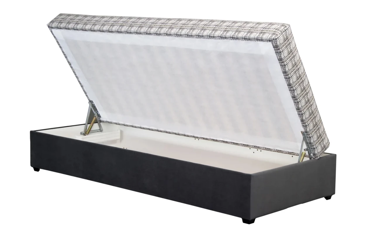 Posteľ Ormea 88x202 cm, antracitová/šedá látka