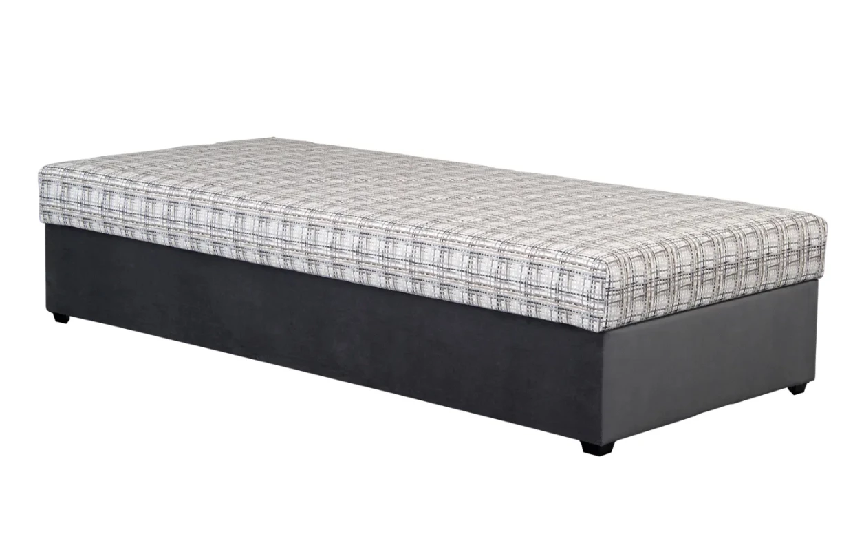 Posteľ Ormea 88x202 cm, antracitová/šedá látka