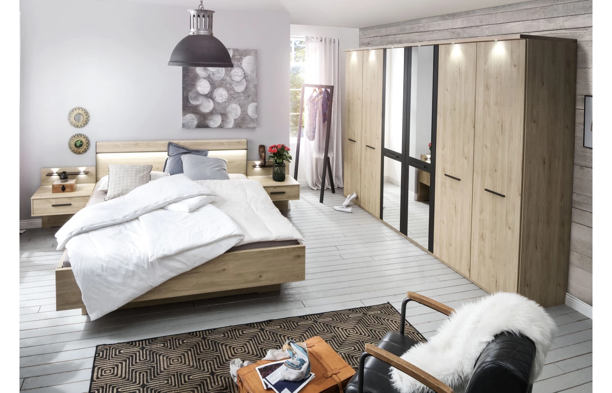 Zásuvková skrinka Brüssel, 60 cm, kamenný dub/sivá 10