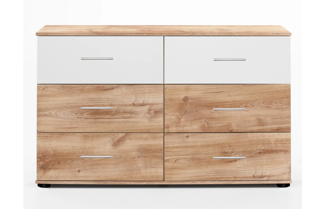 Šatníková skriňa s otočnými dverami Nora, 225 cm, biela/grafitová